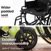 Equipmed Comfortline 24" XL Foldable Wheelchair