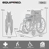 Equipmed Comfortline 24" XL Foldable Wheelchair