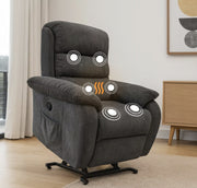 Mosma Anzac Lift Recliner With Massage & Heated - Dark Grey