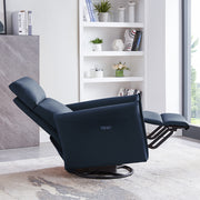 Mosma Cooma Electric Swivel Recliner Chair Midnight Blue