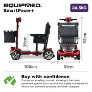 Equipmed SmartPacer+ Ultra-Lightweight Mobility Scooter