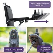 Equipmed Ultra-Light Foldable Electric Wheelchair