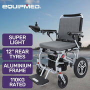 Equipmed Ultra-Light Foldable Electric Wheelchair
