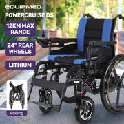 Equipmed PowerCruise DualSmart Foldable Electric Wheelchair