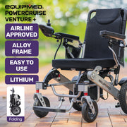 Equipmed PowerCruise Venture Foldable Electric Wheelchair