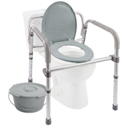 Equipmed Foldable Over Toilet Aid & Toilet Support Frame