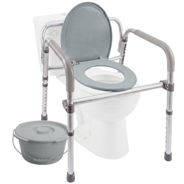 Equipmed Foldable Over Toilet Aid & Toilet Support Frame