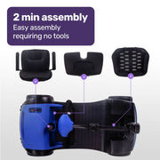 Equipmed FreeRoam Mid-Sized Foldable Mobility Scooter