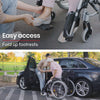 Equipmed 24" Foldable Wheelchair with Adjustable Armrests