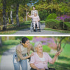 Equipmed 24" Foldable Wheelchair with Adjustable Armrests