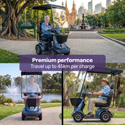 Equipmed ComfortCruise Mobility Scooter with Roof