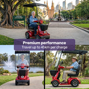 Equipmed ComfortCruise Mobility Scooter with Roof