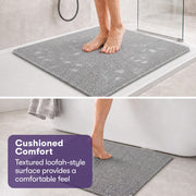 Equipmed Washable PVC Anti-Slip Loofah Bath and Shower Mat