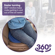 Equipmed 360° Swivel Car Seat Cushion, Blue