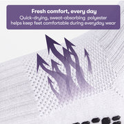 Equipmed Anti-Slip Socks for Everyday Mobility, White, US 9–11