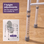 Equipmed Foldable Over Toilet Aid & Toilet Support Frame
