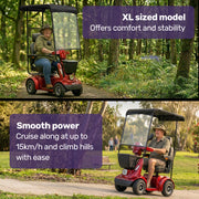 Equipmed ComfortCruise Mobility Scooter with Roof