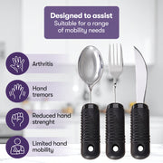 Equipmed Adaptive Non-slip Grip Cutlery Set