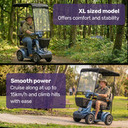 Equipmed ComfortCruise Mobility Scooter with Roof
