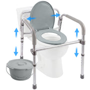Equipmed 2-in-1 Over Toilet Aid & Commode