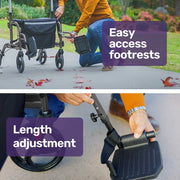 Equipmed SmartRoller 2-in-1 Rollator and Wheelchair