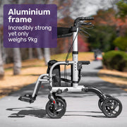 Equipmed SmartRoller 2-in-1 Rollator and Wheelchair