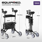 Equipmed ErgoStride Walker with Forearm Rest Supports