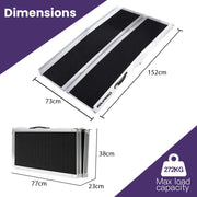 Equipmed 152cm Portable Folding Access Ramp