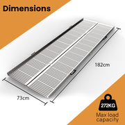 Equipmed 182cm Portable Folding Access Ramp