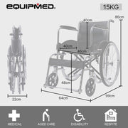 Equipmed SmartRide Foldable Wheelchair