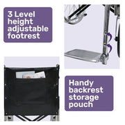Equipmed SmartRide Foldable Wheelchair