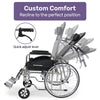 Equipmed SmartRide 24" Deluxe Foldable Wheelchair