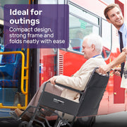 Equipmed Transitline XL Foldable Transit Wheelchair