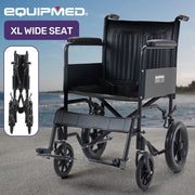 Equipmed Transitline XL Foldable Transit Wheelchair