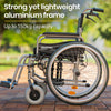 Equipmed Comfortline 24" Extra-wide Foldable Wheelchair