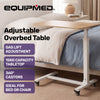 Equipmed Overbed Table with Gas Lift