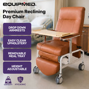 Equipmed Premium Recliner Day Chair with Meal Tray