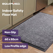 EQUIPMED 60x85cm Non-Slip Indoor Rug Floor Mat Anti-Trip Edging