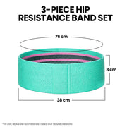 Proflex 3-Piece Hip Resistance Band with Storage Bag