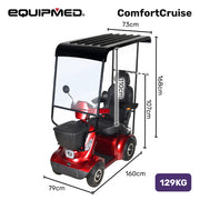 Equipmed ComfortCruise Mobility Scooter with Roof