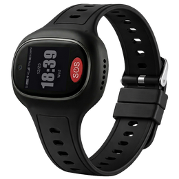 Equipmed 4G GPS Mobile Emergency Pendant/Bracelet with Touch Screen, Black, for Seniors, Location Tracking, 2-Way Calling, iPhone and Android Compatible, Black